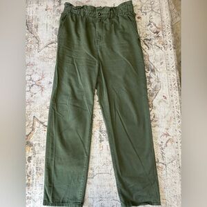 7 For All Mankind Green Paperbag Waist Jeans